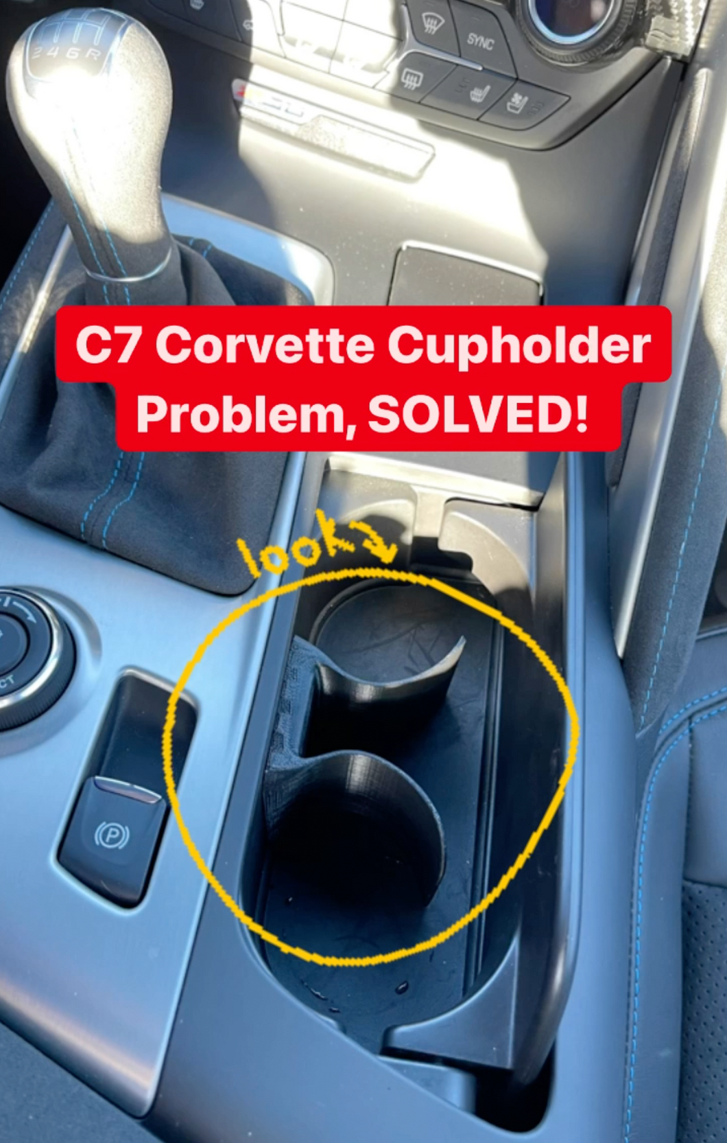 C7 Corvette Cupholder Flexible Divider